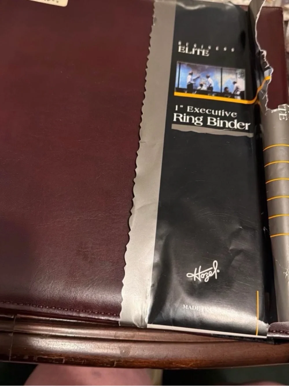 Hazel Executive Leather 3 Ring Binder - Deep Brown Maroon